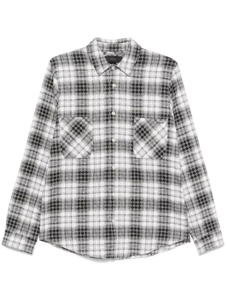 Cămașă Amiri de flanelă clasică alb