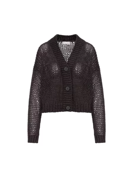 Kardigan Roberto Collina brązowy