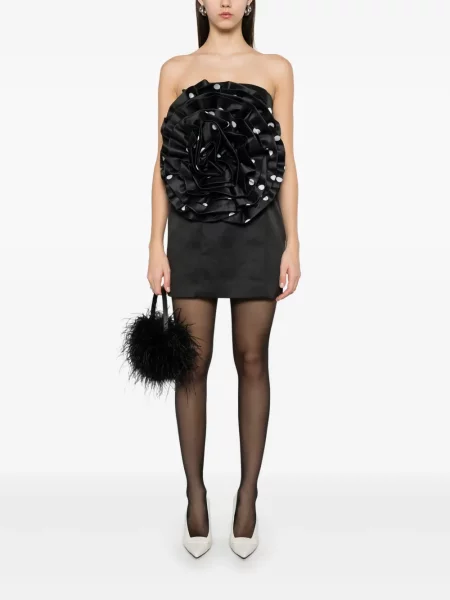 Rochie mini Rotate Birger Christensen cu model floral de costum negru