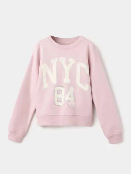 Bluza ze wzorem Dzieci lata MANGO KIDS różowy