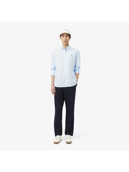 Lacoste Spodnie Chino O Regularnym Kroju Z Bawełnianego Twillu niebieski