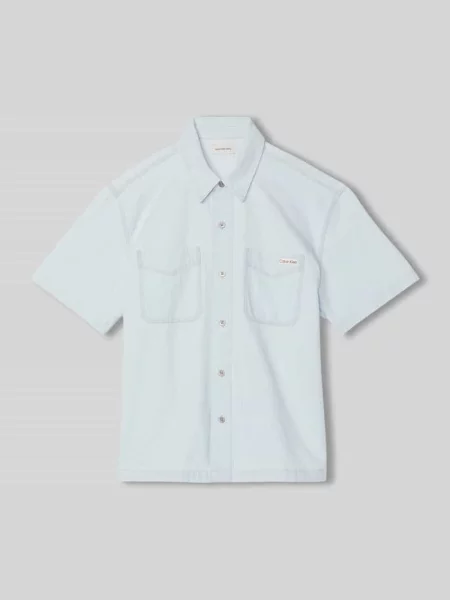 Koszula jeansowa z naszytymi na piersi Calvin Klein Jeans
