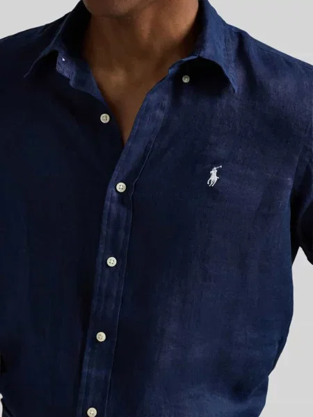Koszula casualowa o kroju regular fit z czystego lnu Polo Ralph Lauren granatowa