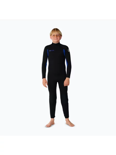Costum de înot pentru copii Rip Curl Trad mm Back Zip black/blue negru