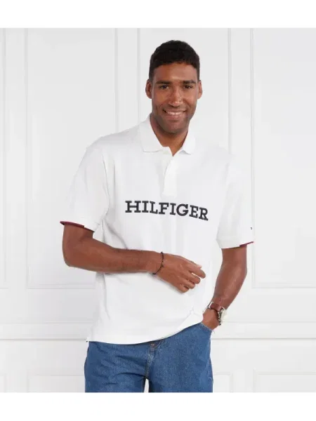 Tommy Hilfiger Polo MONOTYPE STRUC ARCHI alb