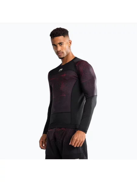 Tričko longsleeve rashguard Venum G-Fit Air Long Sleeve Rashguard deep black/fire red černé