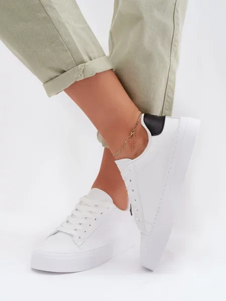 Teniși Big Star Shoes din piele alb