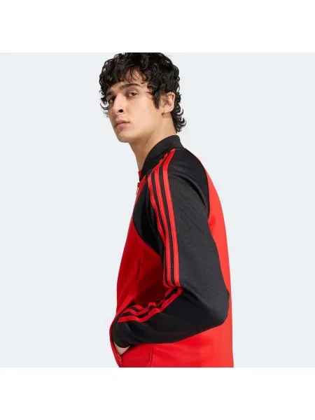ADIDAS ORIGINALS Tepláková bunda SST červená čierna