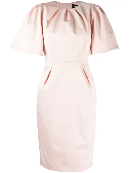 Rochie Paule Ka din satin de costum roz