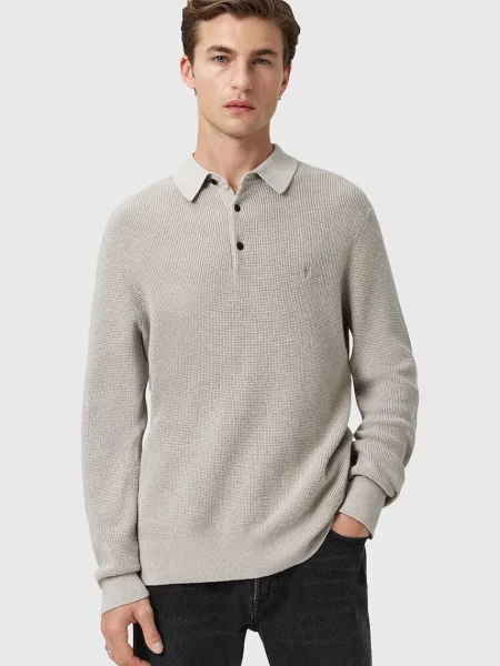 AllSaints pulover din amestec de lână ASPEN light gri