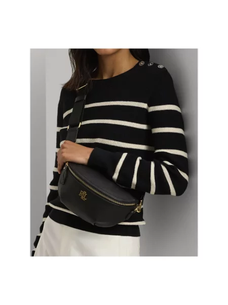 Lauren Ralph Lauren torebka skórzana czarny