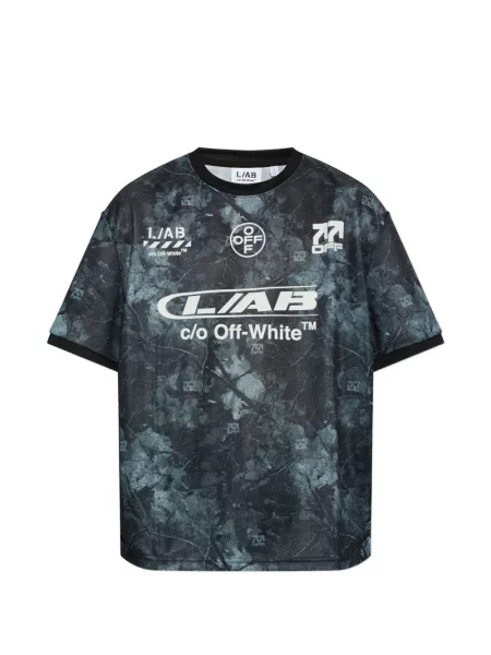 Тениска L/ab C/o Off-white с принт бяло