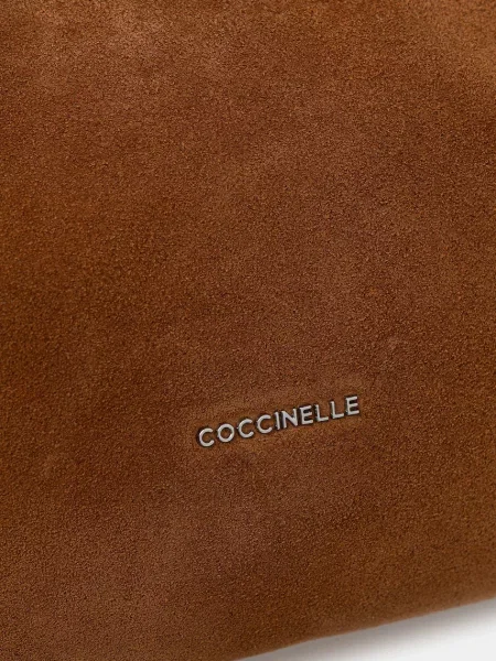 Замшевая сумка Coccinelle коричневая
