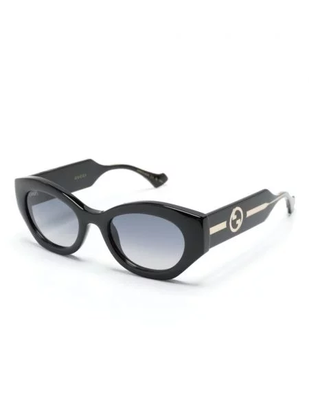 Saulės akiniai Gucci Eyewear su kristalais juoda