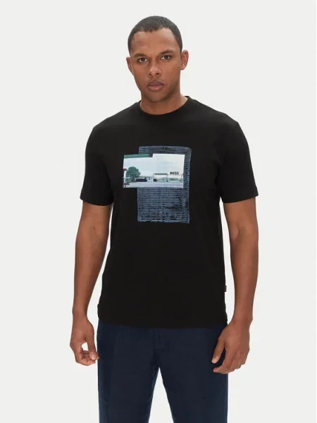 BOSS ORANGE Tricou Te_ontheway negru