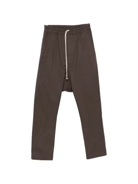 Pantaloni Rick Owens cu cordon maro