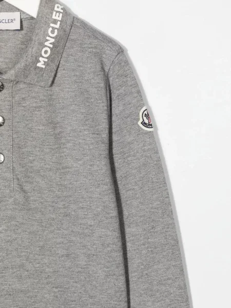 Koszulka polo dziecięca Moncler Enfant szara