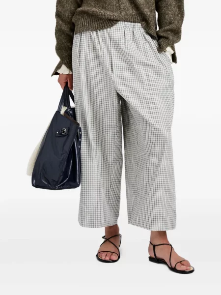 Pantaloni Proenza Schouler White Label în carouri alb