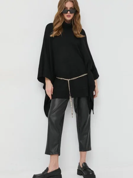 MICHAEL Michael Kors poncho din amestec de lana femei light negru