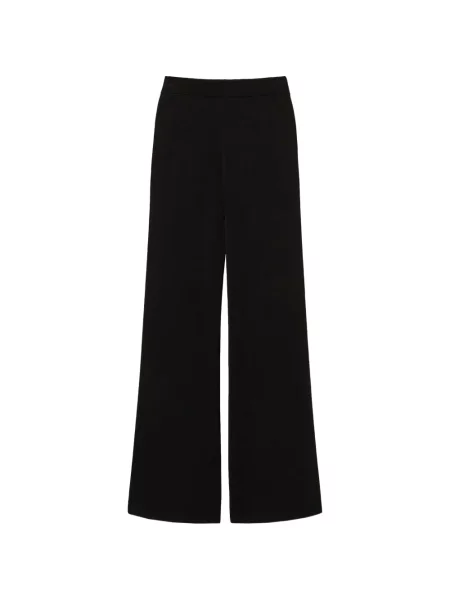 Pantaloni palazzo Twinset tricotate negru