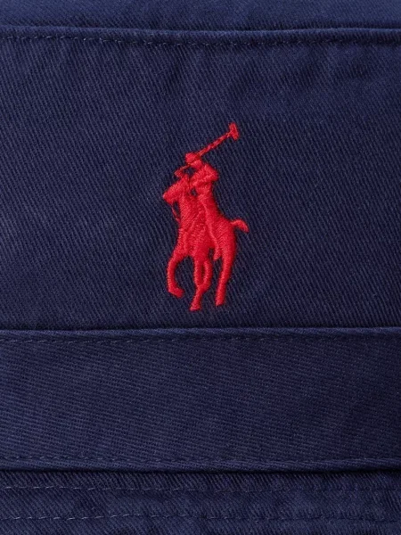 Tricou polo Polo Ralph Lauren cu glugă cu blană cu broderie roșu