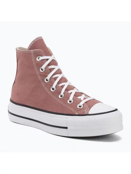 Teniși pentru femei Converse Chuck Taylor All Star Lift Hi sugar berry/white/black alb
