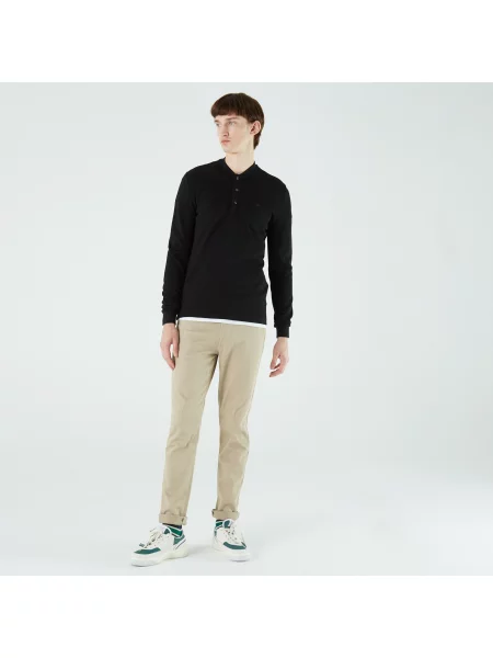 Поло Lacoste черное