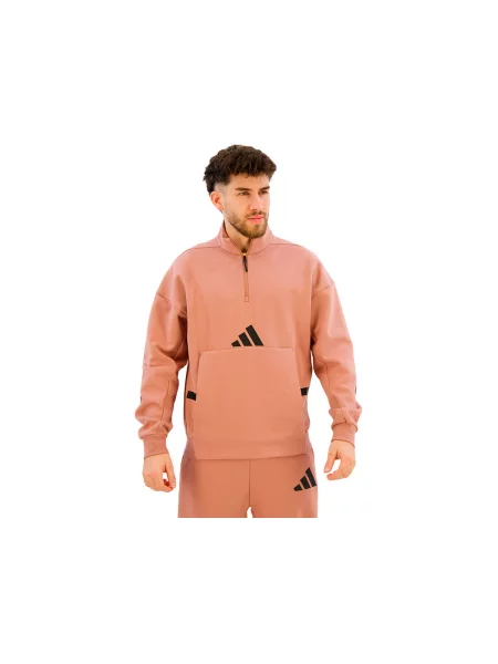 Mikina na zips Adidas ružová
