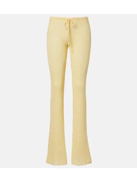 Pantaloni Bananhot evazate galben