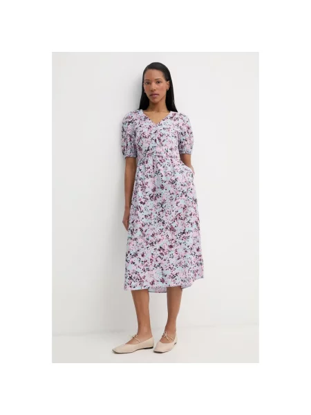 Taliowana sukienka casualowa z mieszanki i bawełny Marc O'polo Denim