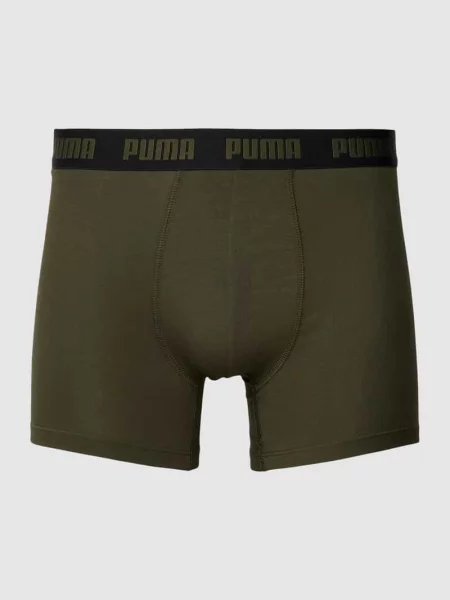 Obcisłe bokserki z detalem z logo w zestawie 3 szt. Puma zielone