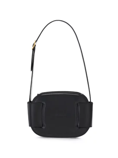 Geantă Ferragamo cu bretele negru