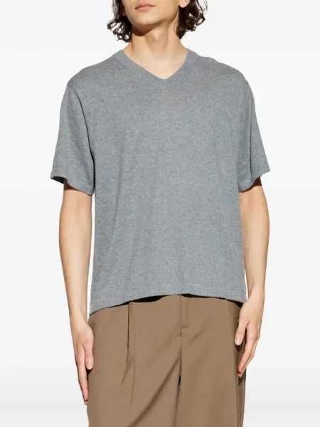 Tricou Lisa Yang cu decolteu în V gri
