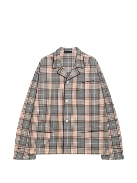 Kostkovaná košile Prada šedá