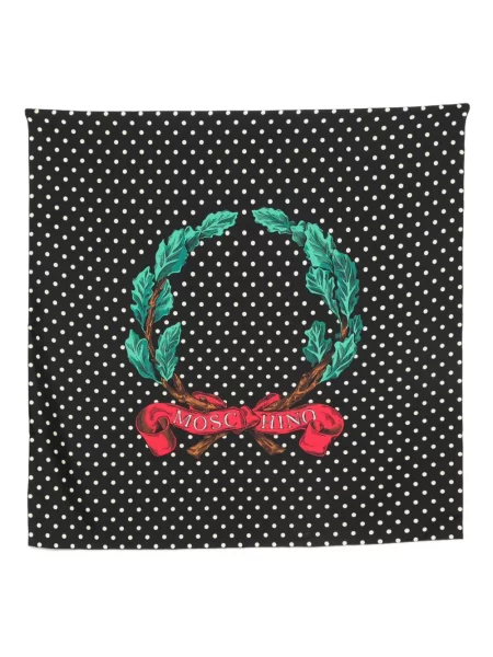 Fular Moschino cu buline negru