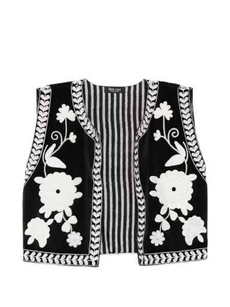 Bluză florală Blaklace cu model floral negru