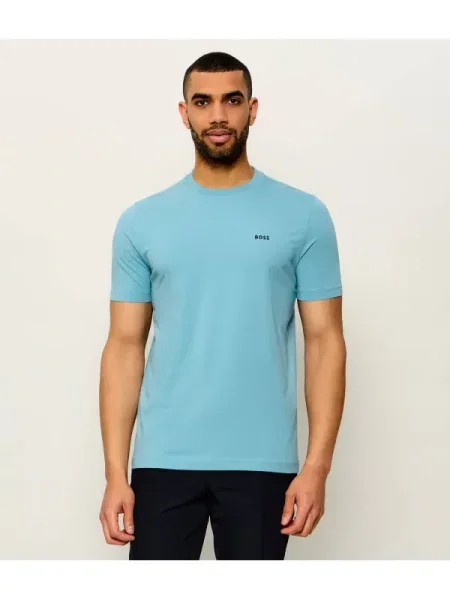 BOSS GREEN Tricou Tee | stretch albastru