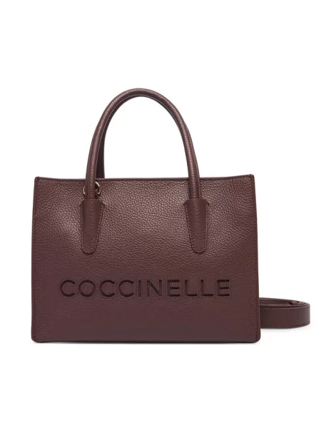 Coccinelle torebka crossbody skórzana brązowa