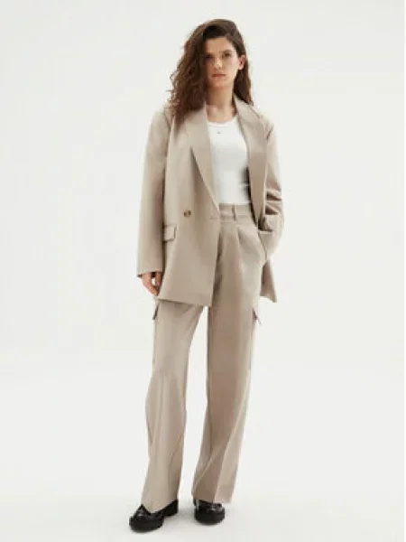 Calvin Klein Jeans Palazzo kalhoty šedá