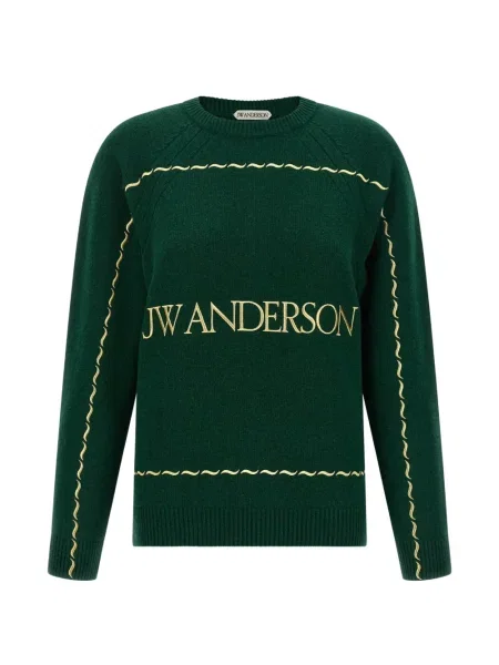 Pulover Jw Anderson cu broderie verde