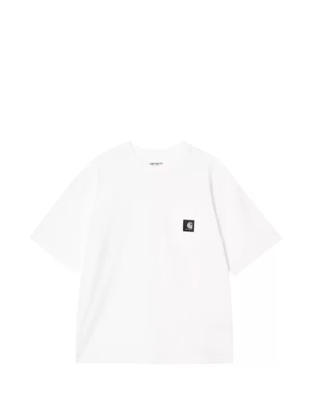 Tricou Carhartt Wip cu buzunare aplicate cu autograf alb