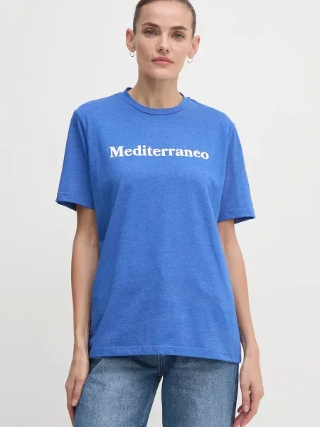 Tričko Drivemebikini Mediterraneo modrá