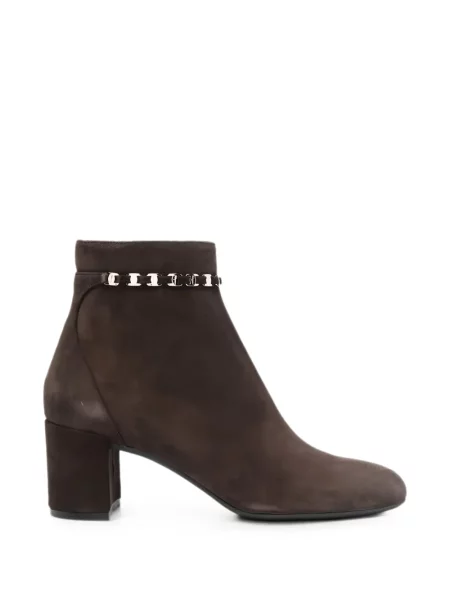 Cizme scurte Ferragamo din piele de căprioară maro
