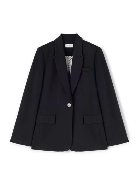 Marynarka Motivi z krepy jednorzędowa czarna