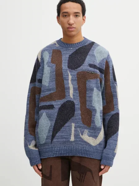 By Parra sweter z dodatkiem wełny Detached niebieski