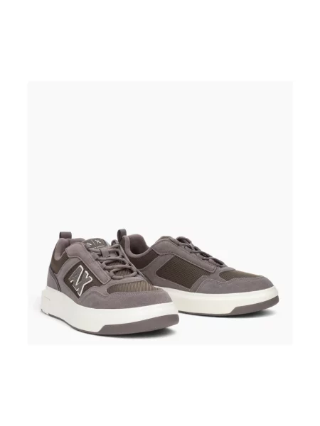 Sneakersy Armani Exchange skórzane szare