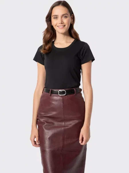 T-shirt z bawełny basic czarny