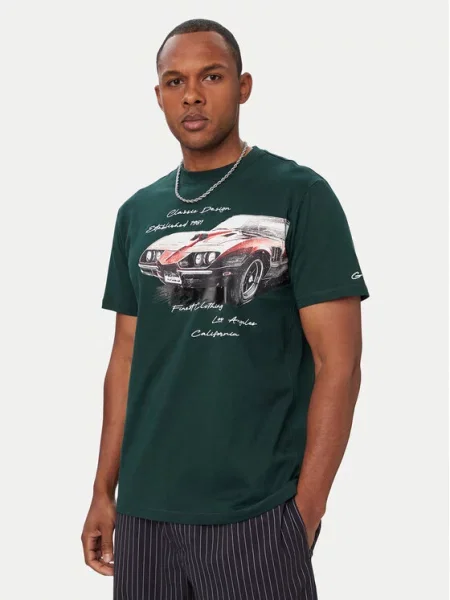 Guess T-Shirt Σκούρο πράσινο