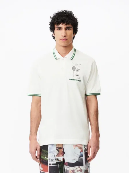 Поло Lacoste бежевий