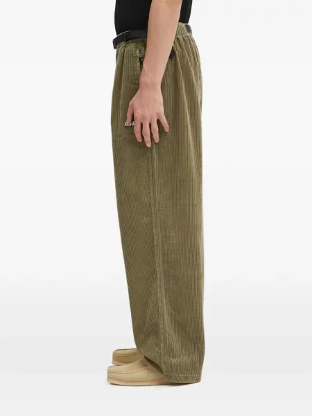 Pantaloni Adidas de catifea cord cu imagine roșu